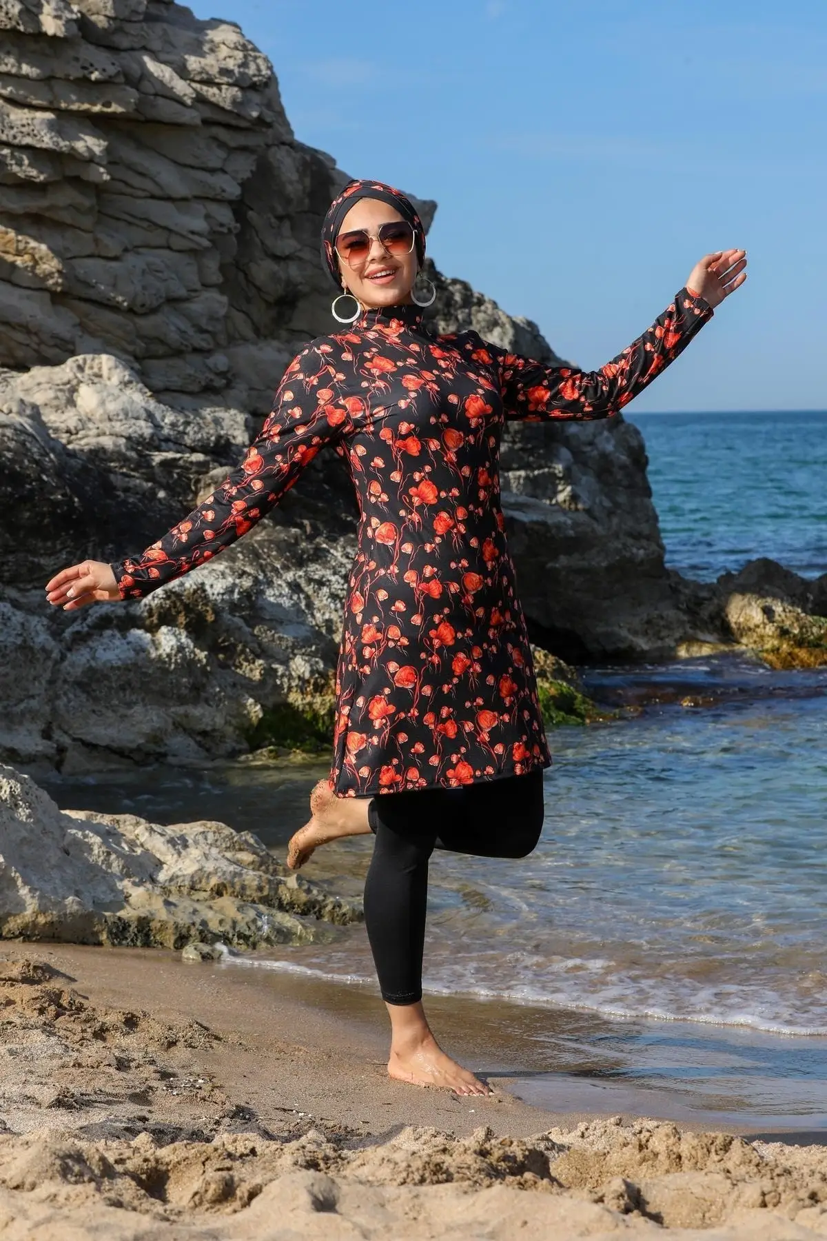 

New Burkinis Muslim Swimwear Modest Summer Clothing Long Sleeve Swimming Hijab Sport Islamic Swimsuit Bathing Suit Suit