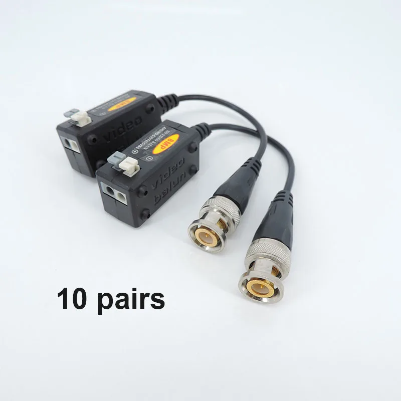 

5 пар 10 пар 8MP пассивный HD видео балун Трансмиссия 4K BNC балун CCTV витой передатчик для AHD CVI TVI камеры