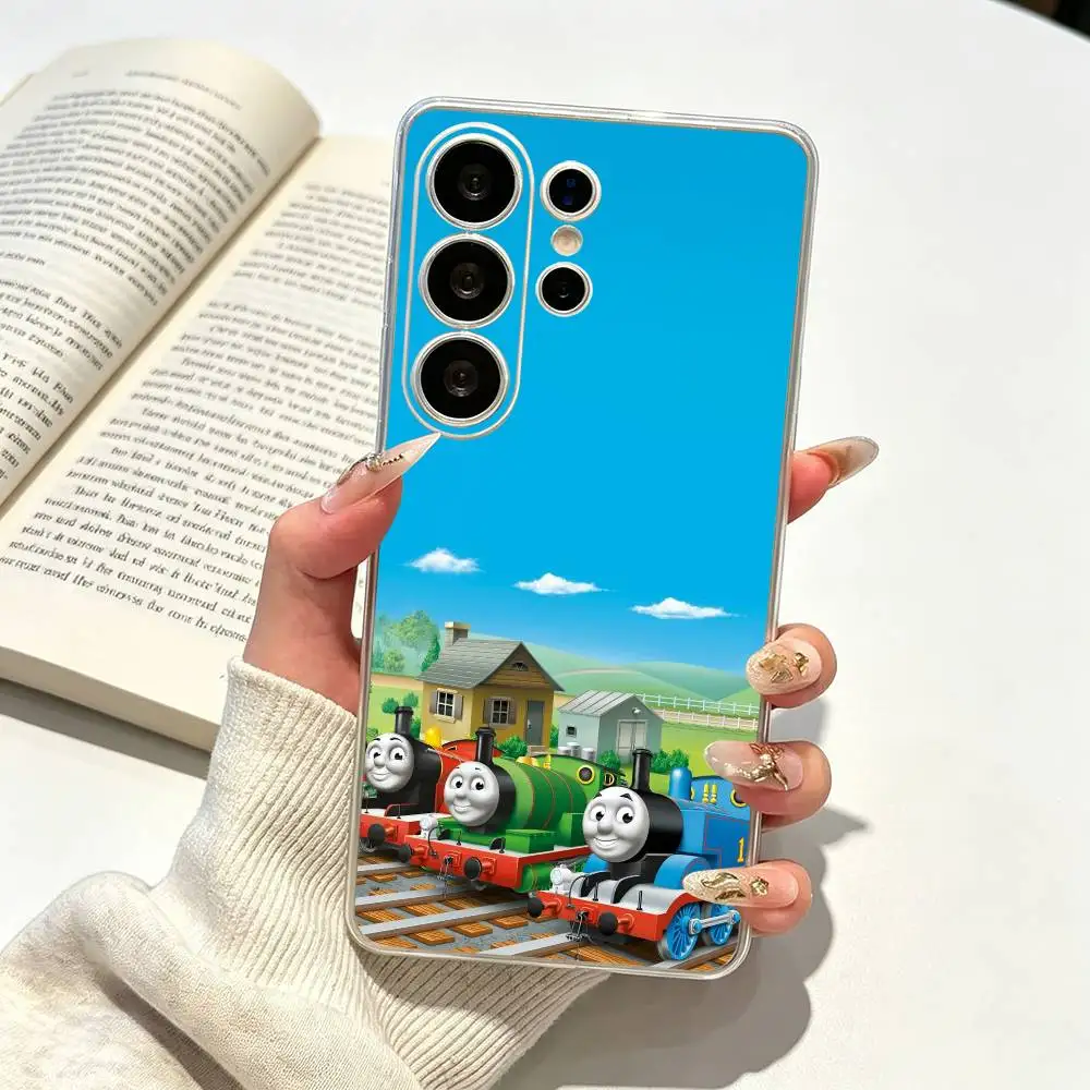 Фото Прозрачный мягкий силиконовый чехол T-Thomas and Friends для Samsung S25, S24, S21, S22, S23, S30, Ultra, S20, Plus №4