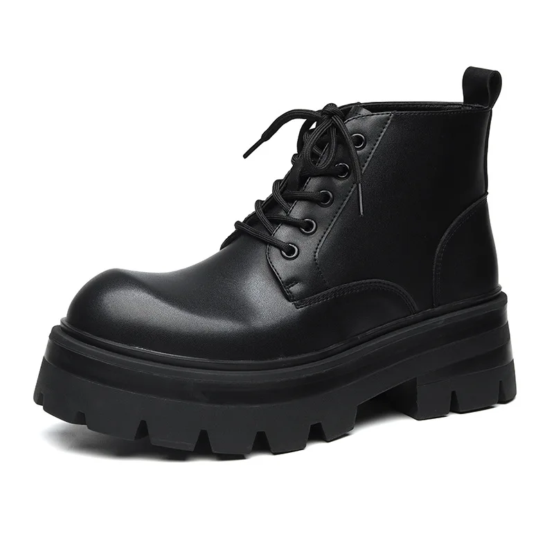 Ботинки для мужчин из натуральной кожи размер 39 - 46 цвет черный