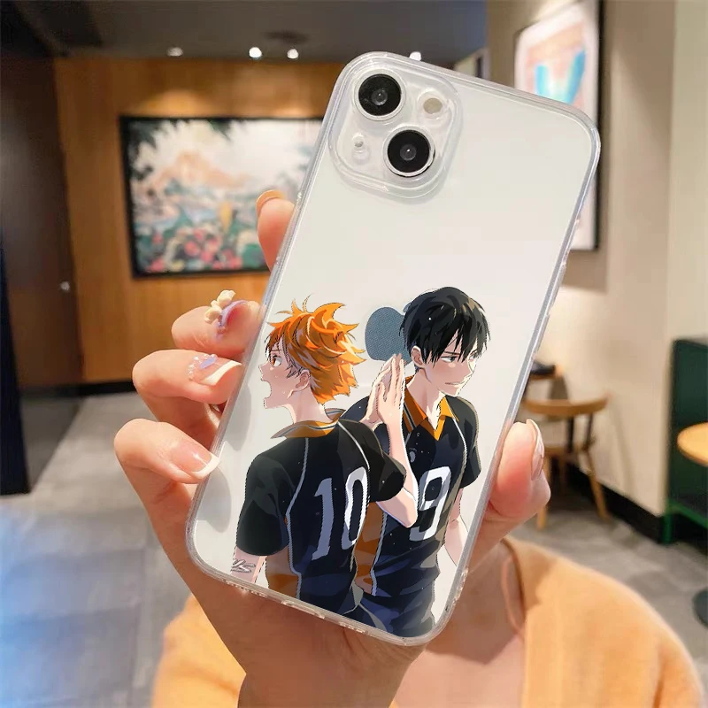 Haikyuu Anime Volleyball Luxury Transparent Soft Phone Case For iPhone 14 13 12 11 Pro Max XS X XR SE3 7 8 Plus Shockproof Cover
