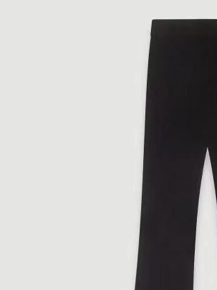 Women's Flared Trousers Black High Waist 2023 Autumn Elegant Female Long Pants