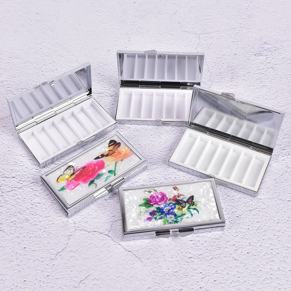 

Portable Pill Cutter Splitters Pastilleros Pildoras Estuche 7 Grid Folding Pill Case Container For Medicines Organizer Pill Box