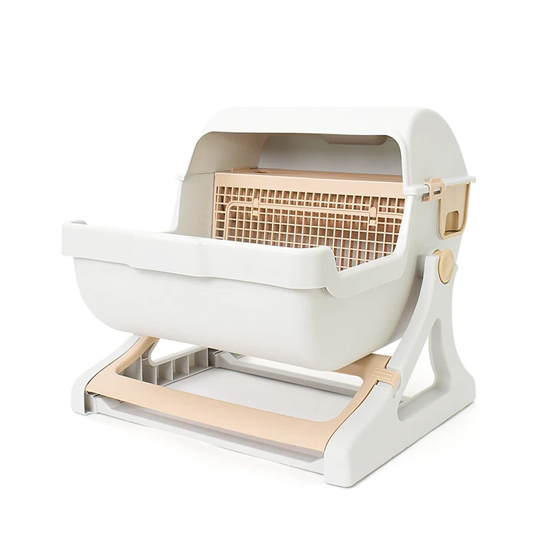 Semi-automatic Quick Self Cleaning Luxury Cats Toilet Tray S