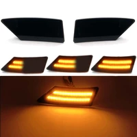 2pc 12v t10 smoke lens amber front bumper dynamic led side marker light turn signal lamp for ford ranger 2019 2020 xl xlt lariat
