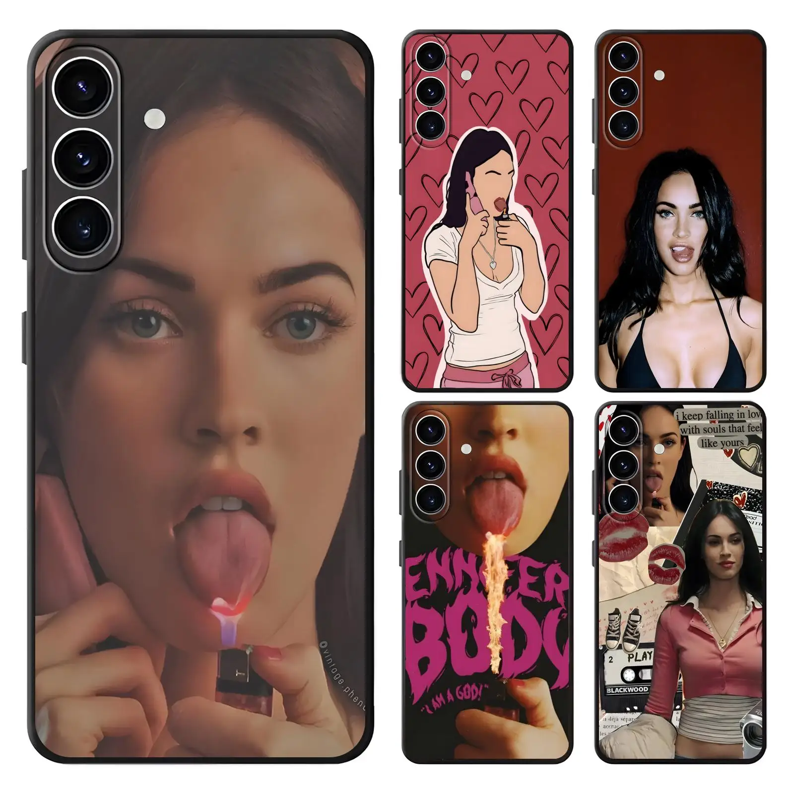 Фото Чехол для телефона Jennifers Body Megan Fox для Samsung A57 A56 A37 A27 A17 A36 A26 A55 A35, мягкий черный чехол с защитой от падения №1