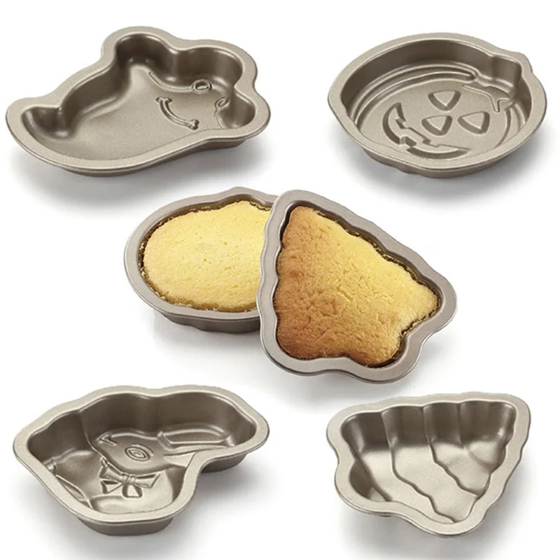 

1 шт. формы для торта из углеродистой стали, антипригарные формы для выпечки, геометрическая форма, узор на Хэллоуин, «сделай сам», форма для ...