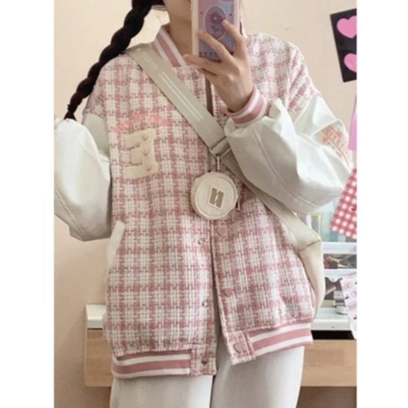 

Baseball Outfit Coat Woman 2022 Fall Shinseki Tide Card