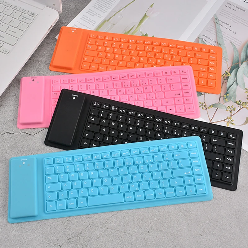 85 Keys Portable Mini USB Keyboard Flexible Waterproof Soft Silicone Gaming Keyboard Tablet Foldable Computer Keyboard Laptop