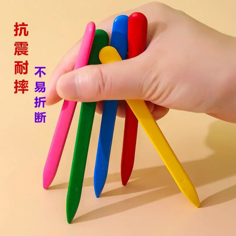 

Масляная краска-карандаш оптовая продажа без грязи карандаш детская треугольная пластиковая кисть моющаяся 24 цвета Детская цветная ручка