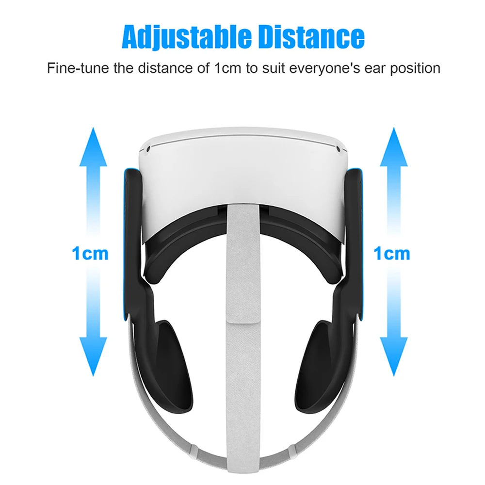 Silicone Ear Muffs for Oculus Quest 2 VR Headset Enhanced Sound Solution for Oculus Quest 2 Accessories Noise Reduction Earmuffs