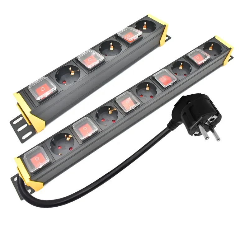 PDU телефон с розетками стандарта ЕС переключатель 2 м шнуром независимый