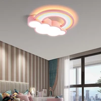 modern cartoon ceiling lights childrens room creative cloud rainbow lamp nordic led light for bedroom home decor light fixtures