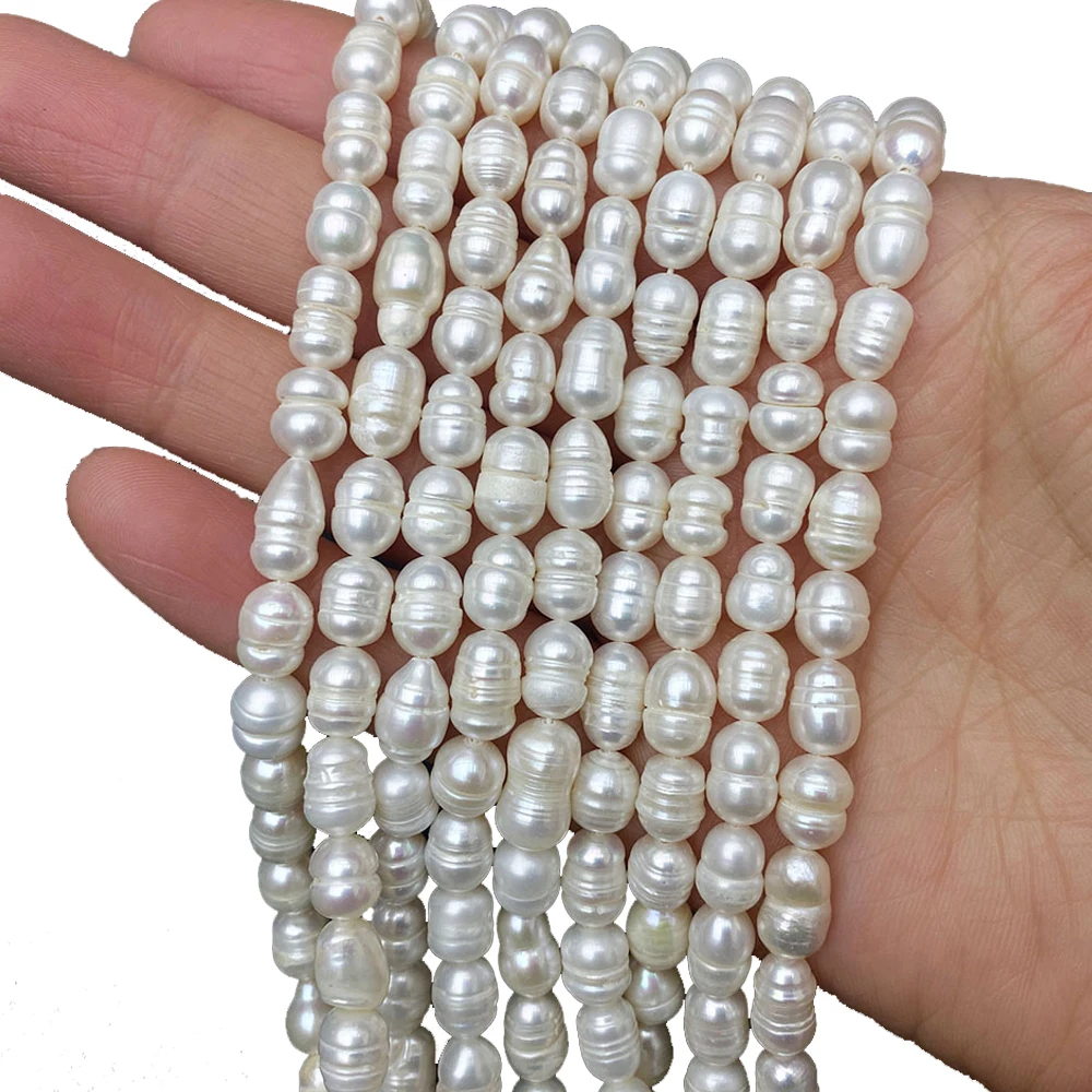 

4mm Small Natural Freshwater Pearl Bead Rice Shape A Grade Loose Beads for Jewelry Making DIY Necklace Earrings 5mm Mini Beads