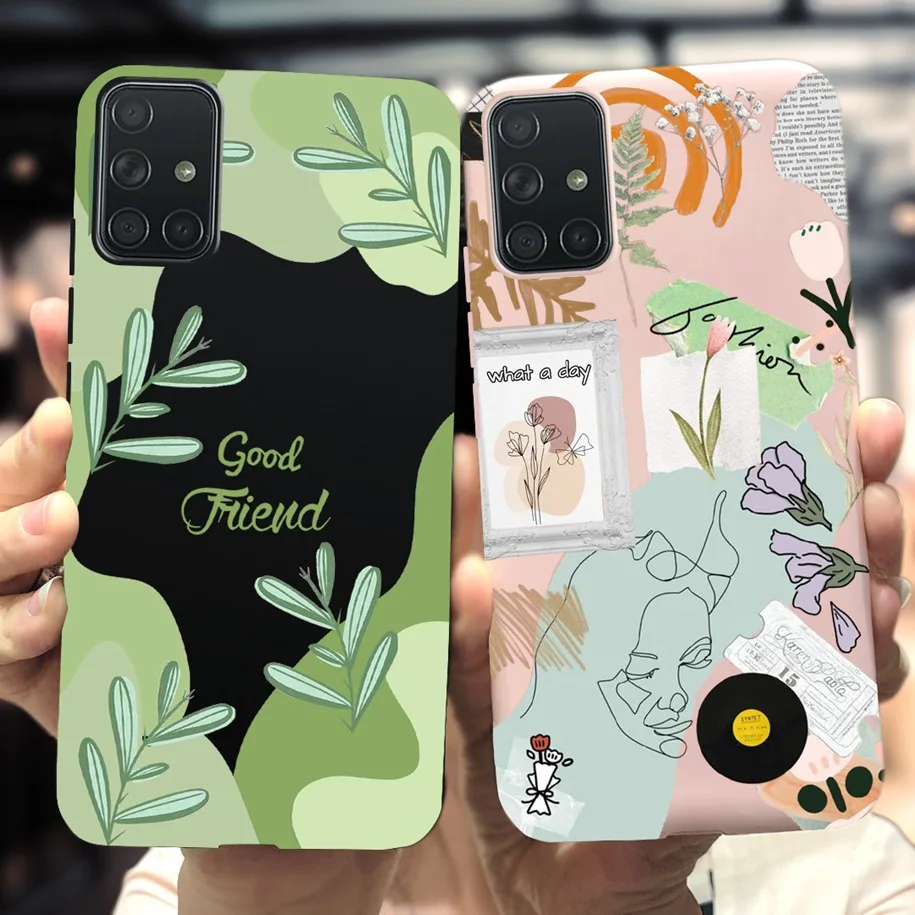Чехол для Samsung A51, A71, женский модный силиконовый чехол с рисунком для телефона Samsung Galaxy A 51, A 71, задняя крышка, мягкий чехол
