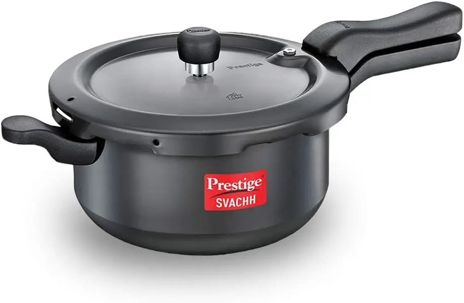 

Svachh Hard-Anodized Senior Pressure Pan - 5 Litre, black