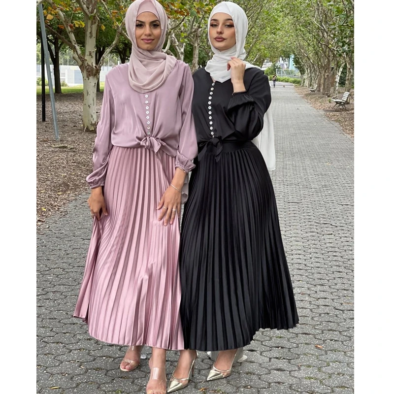 Wepbel модные арабские мусульманские юбки женское платье для уборки плиссированная юбка с большим подолом малайская мусульманская одежда Рам...
