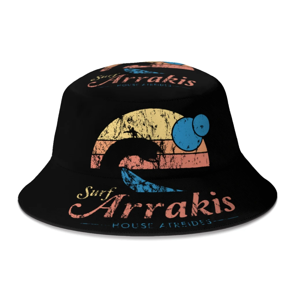 

Summer Visit Arrakis Vintage Distressed Surf Dune Bucket Hat for Unisex Streetwear Bob Fishing Fisherman Hats Fedoras Cap