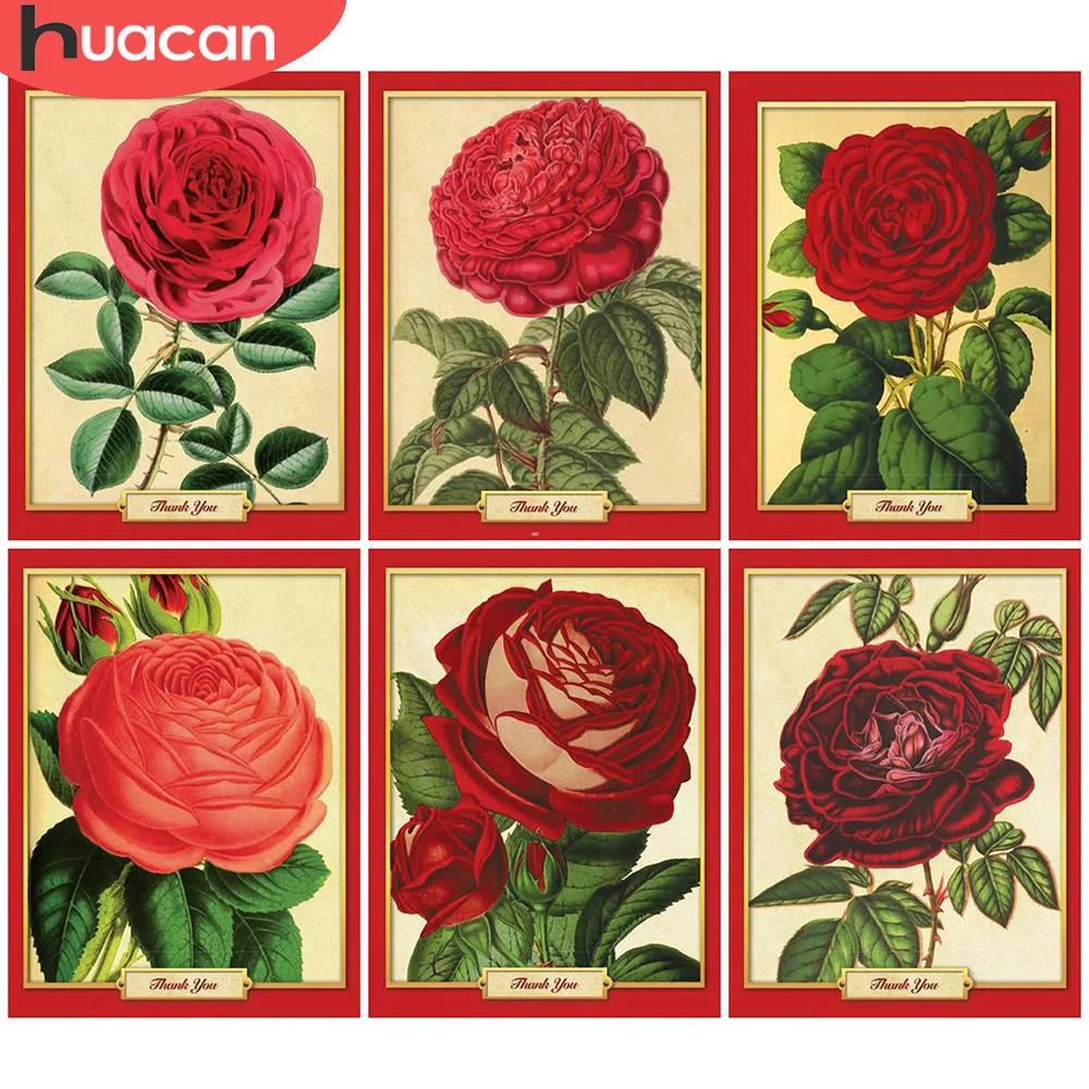 

Алмазная живопись HUACAN 5D, искусственная Цветочная вышивка, квадратная/круглая вышивка