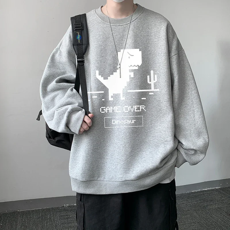 Толстовка мужская оверсайз с аниме принтом смешная повседневная кофта капюшоном