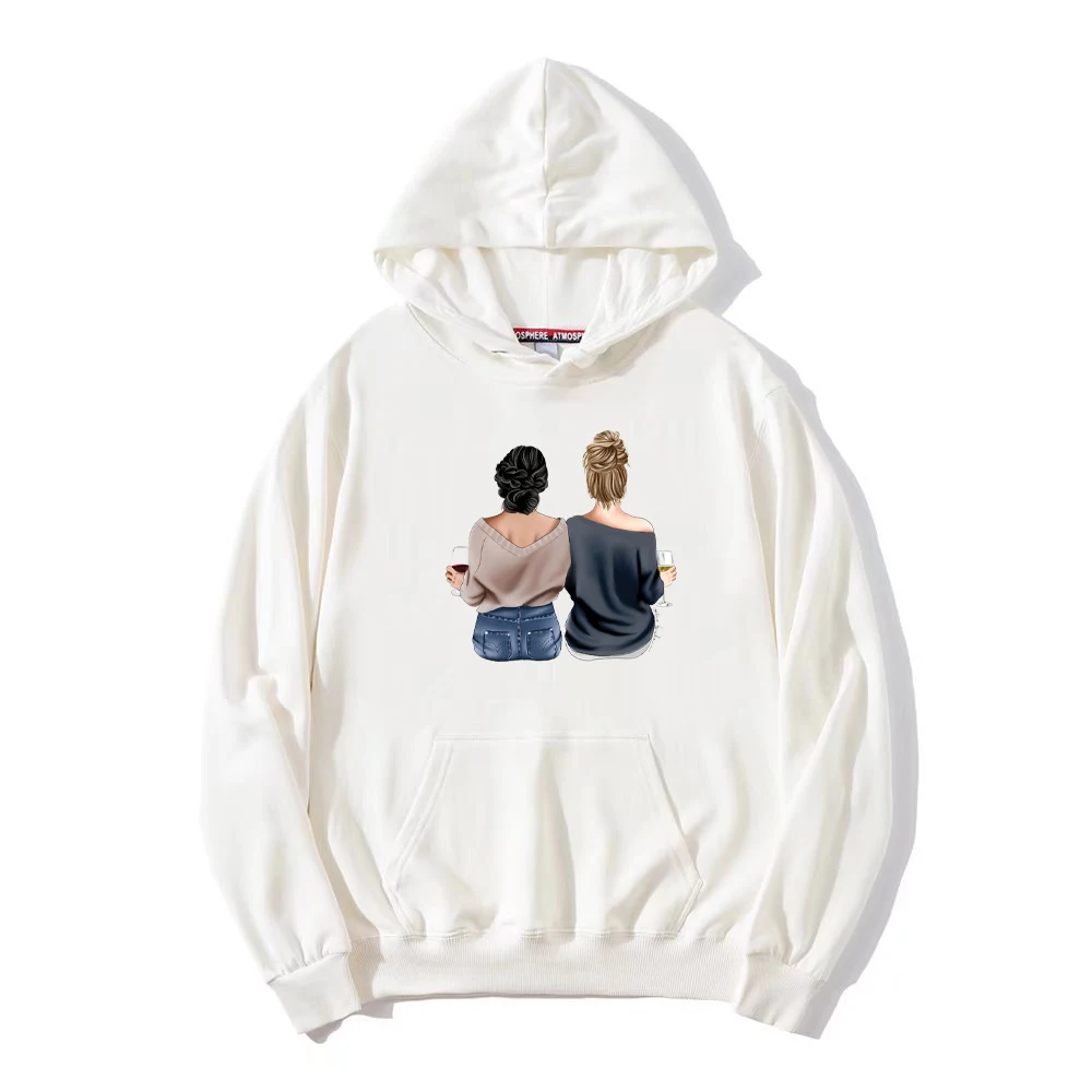 

Dropshipping Custom Best Friend Series Print Solid Classic Cozy Ultra Soft Casual Hoodie