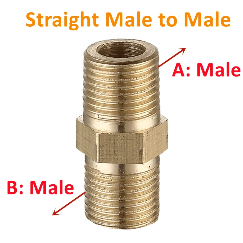 

Латунная Труба, шестигранный штуцер для сосков, быстросъемный адаптер 1/8 1/4 3/8 1/2 1 BSP, переходник, Редукционный шестигранный втулка