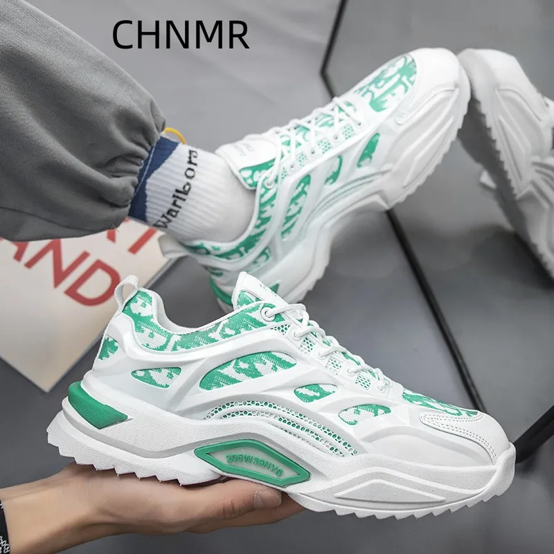 

Men's Casual Sneakers Round Toe Massage Elastic Breathable Fashion Platform Trendy Wear-Resistant Spring and Autumn Main Push