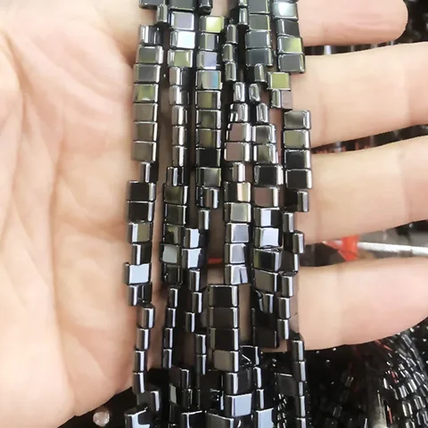 Черные гематитовые бусины 15 дюймов