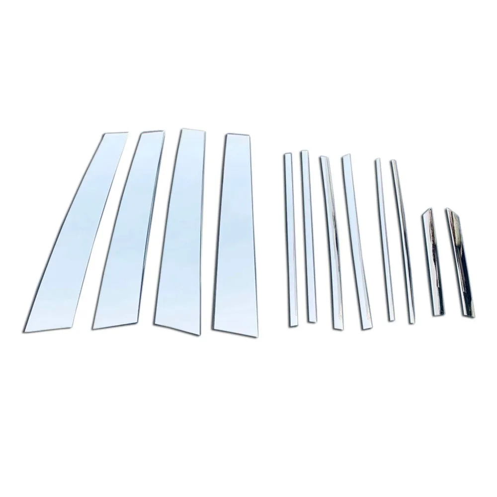 

Car Window Center Pillar Cover Trim for 2020 2021 2022 Stainless Steel Windows Post Strips 12Pcs