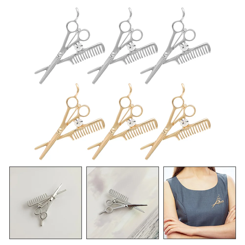 

Button Mini Brooch Hair Stylist Gift Hairdresser Party Accessories Coat Collar Decor Zinc Alloy Brooch Suit Men