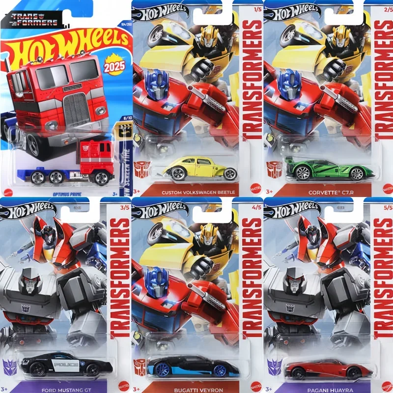 Фото Коллекционная модель автомобиля Hot Wheels Mattel Transformers: Volkswagen Beetle Gold Bumblebee186 Custom, масштаб 1/64, литая под давлением, игрушка-подарок №2