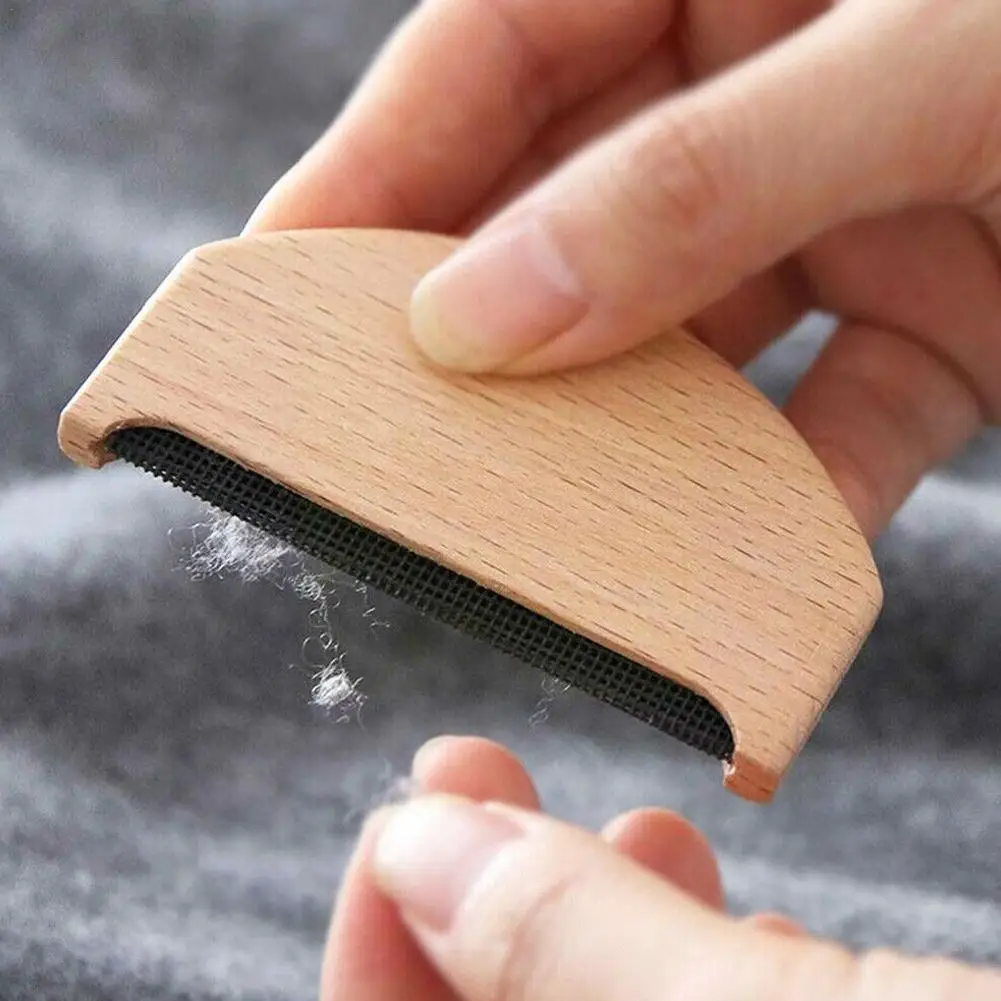 

Lint Fur Remover Wooden Hair Remover Cashmere Sweater Clothes Cleaning Brush Razor Pilling Pompom Portable Fur Fabric Com M4f5