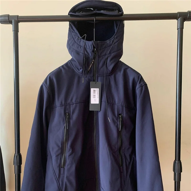 

Men's Loose Windproof Logo Cardigan Zipper Fleece-Lined Shell Jacket Jacket Trendy CP 1:1 High Copy Jacket