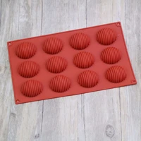 round rectangle silicone mould baking pan 12 cup shaped pastry muffin cake mold baking accessories silicone molds