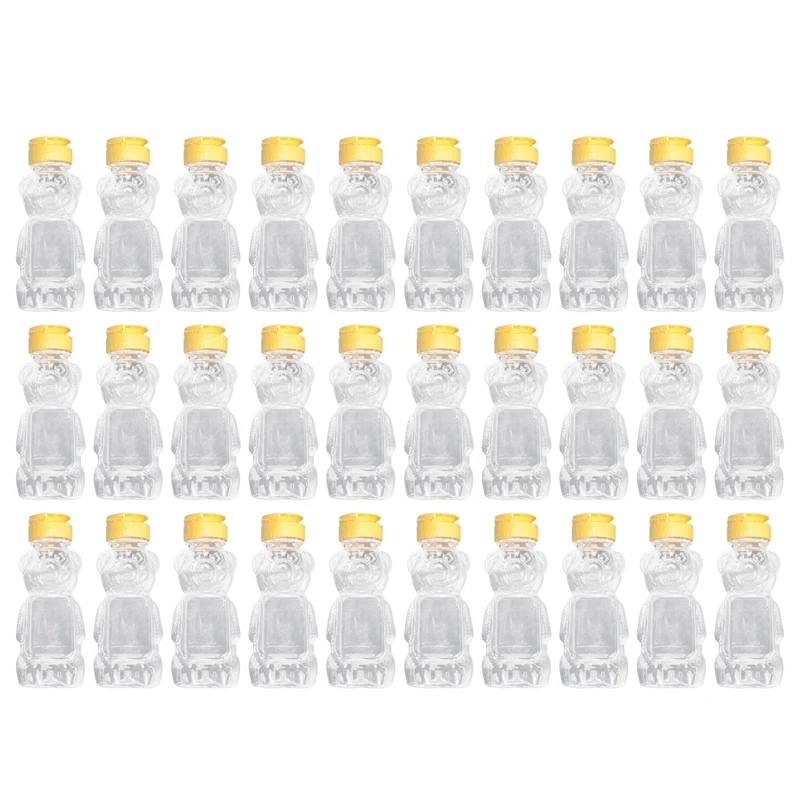 

New-30Pcs Squeeze Bottle Soft Plastic Containers For Food 240ML Honey Condiment Ketchup Jam Sauce Bottle Dispenser