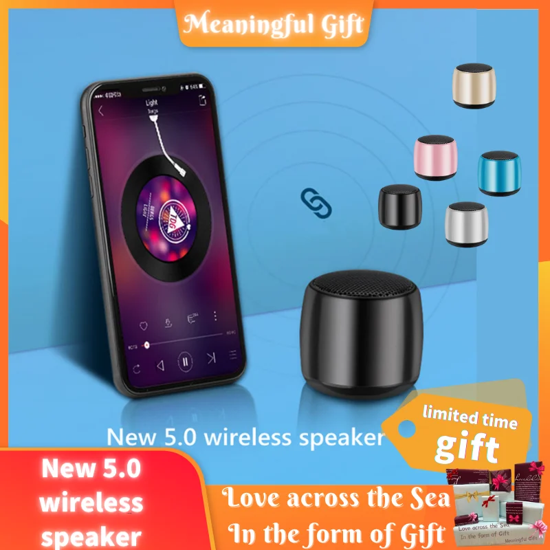

Bluetooth Speaker Metal HiFi TWS Loudly Waterproof Mini Speaker Portable Wireless Speaker Small Bluetooth Speaker