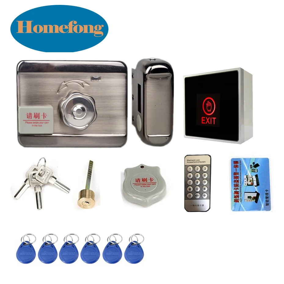 Электронный дверной замок Homefong RFID Разблокировка для дома квартиры электрический
