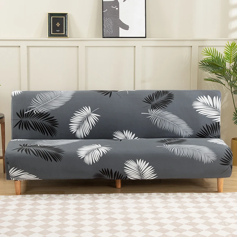 

Stretch Sofa Bed Cover Full Folding Armless Washable Elastic Futon Slipcover Printed Spandex Couch Sofa Furniture Protector