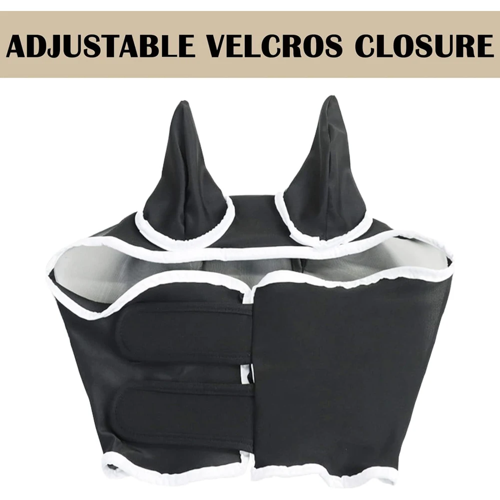 Многоцветная Дышащая Вязаная Маска Для Лица Лошадей Сетчатая От Мух Защита