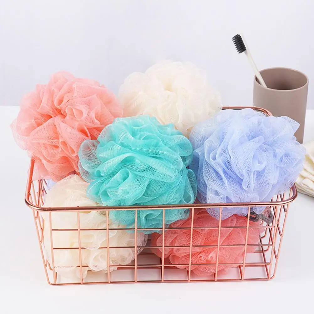 

Soft Mesh Bath Sponge Balls Nylon Cleaning Brush Shower Exfoliating Bathroom Puff Scrubbers Ball Body Cleaner Supplies Bath Z6y2