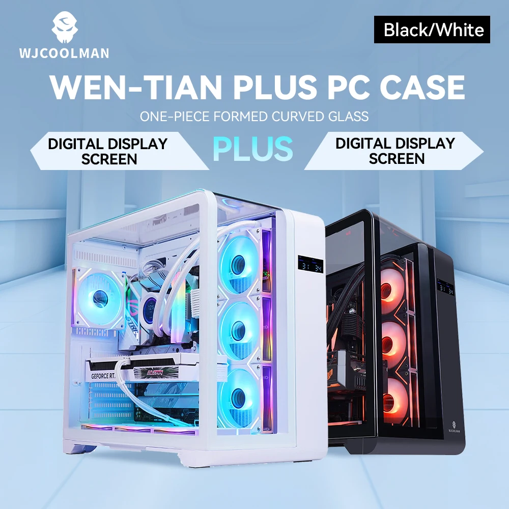 Чехол для компьютера WenTian PLUS черный чехол настольного игрового ПК ЖК-цифровой