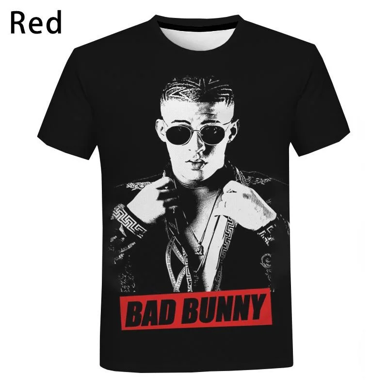 

Famous singers bad bunny Men T Shirt Fashion 3D Printed T-Shirts Women Men Streetwear Oversized O-Neck Short Sleve Tees Tops