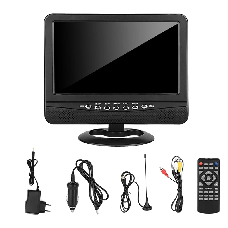 

Portable 9 Inch Car Analog TV Player LCD Color Screen Radio Mini Digital Wide Viewing Angle Video Player Monitor-Boom