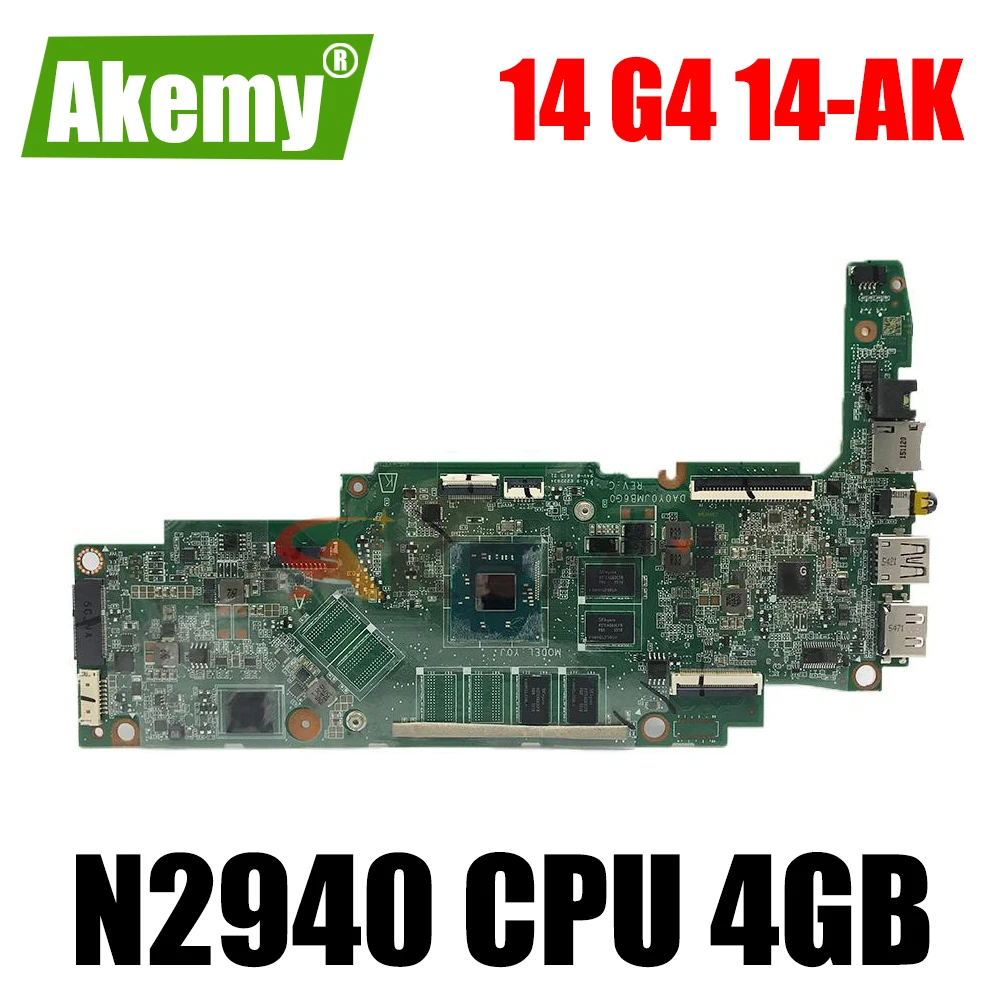 

DA0Y0JMB6C0 mainboard For HP Chromebook 14 G4 14-AK laptop motherboard N2940 CPU 4GB RAM 16G SSD UMA