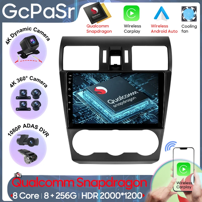 

Qualcomm Snapdragon Carplay Android For Subaru Forester 4 SJ 2012 - 2015 Navigation GPS Radio Android Auto Video 5G Wifi No 2din