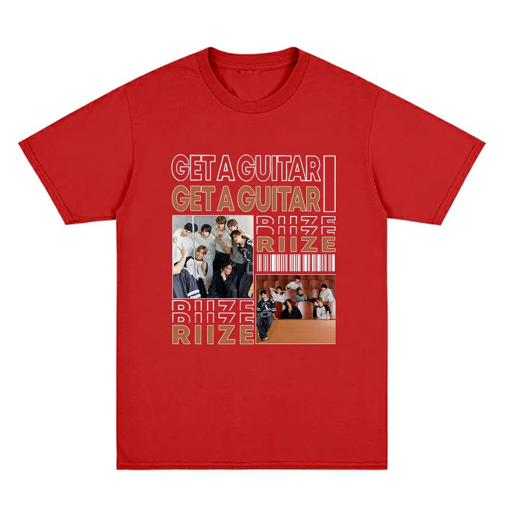 Футболка RIIZE с надписью получить гитару Мужская/женская футболка графическим