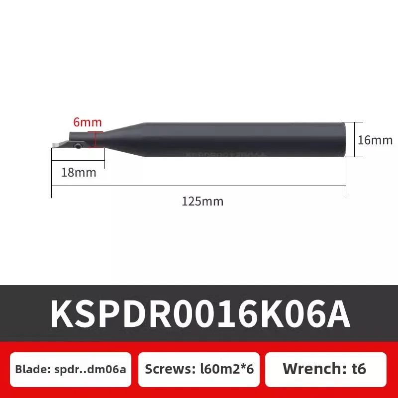 

SPDR SPDR100 SPDR150 SPDR200 KSPDR KSPDR0012H10 KSPDR0016K10 Концевая торцевая канавка Держатель пластины из карбида вольфрама Фреза Токарный станок с ЧПУ