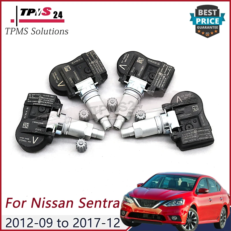 

4 шт. датчик давления в шинах 40700-3AN0B для 2012-2017 Nissan Sentra 315 МГц TPMS система контроля давления в шинах