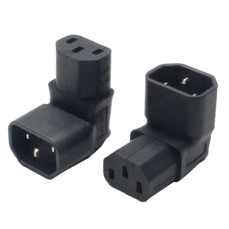 

3Pin IEC Connector IEC 320 C14 Male To C13 Female Power Adapter Connector AC Plug Down UP 90 Angled for Lcd Wall Mount TV