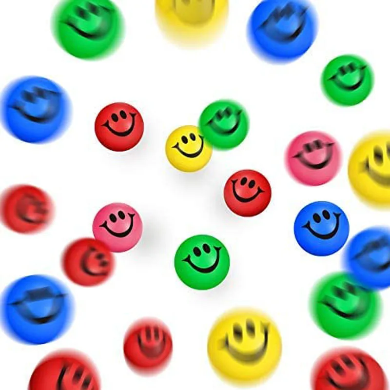 

Smiley Face Kids 30MM Bouncy Balls For Vending Machine Balles Rebondissantes антистресс для детей мячики для детей